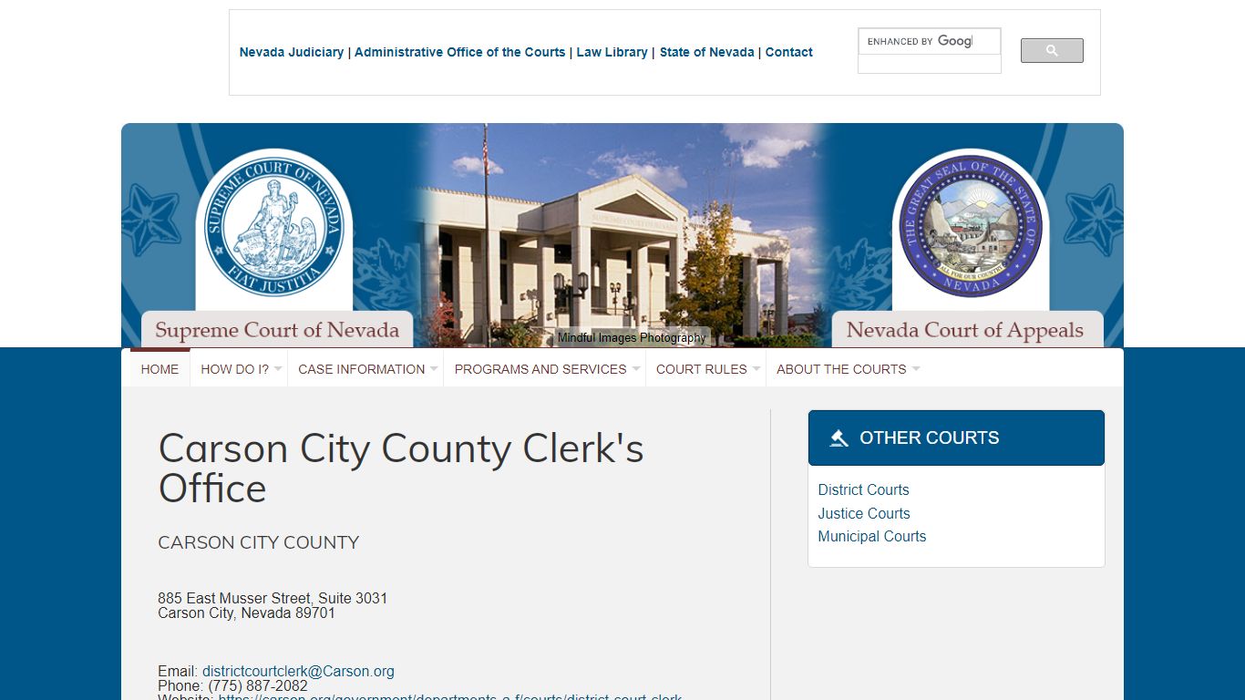 Carson City County Clerk's Office - nvcourts